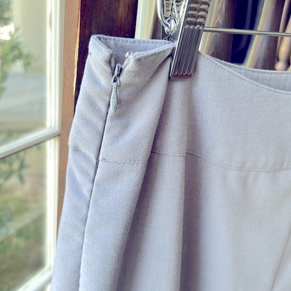 Gray Maxi Skirt Size 10 Long Size Zip Workwear - Picture 5 of 8